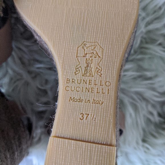 Brunello Cucinelli Leather Wedge Sandal. - Picture 9 of 15